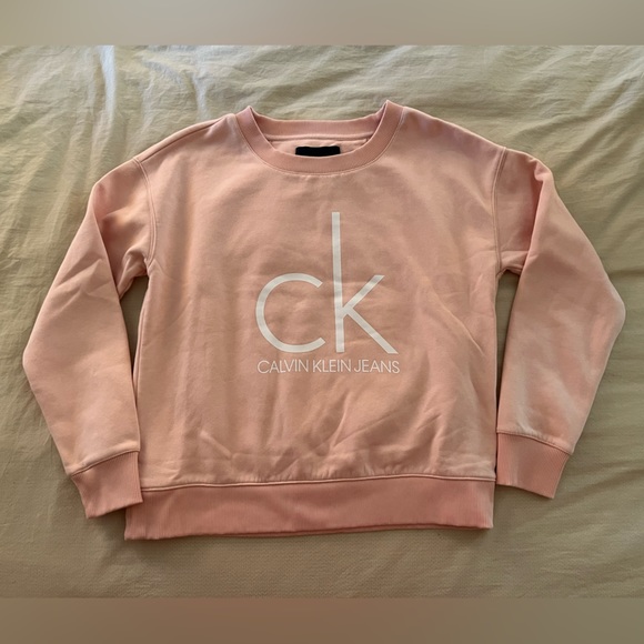 Pink Calvin Klein crew neck sweatshirt size medium - Picture 1 of 4